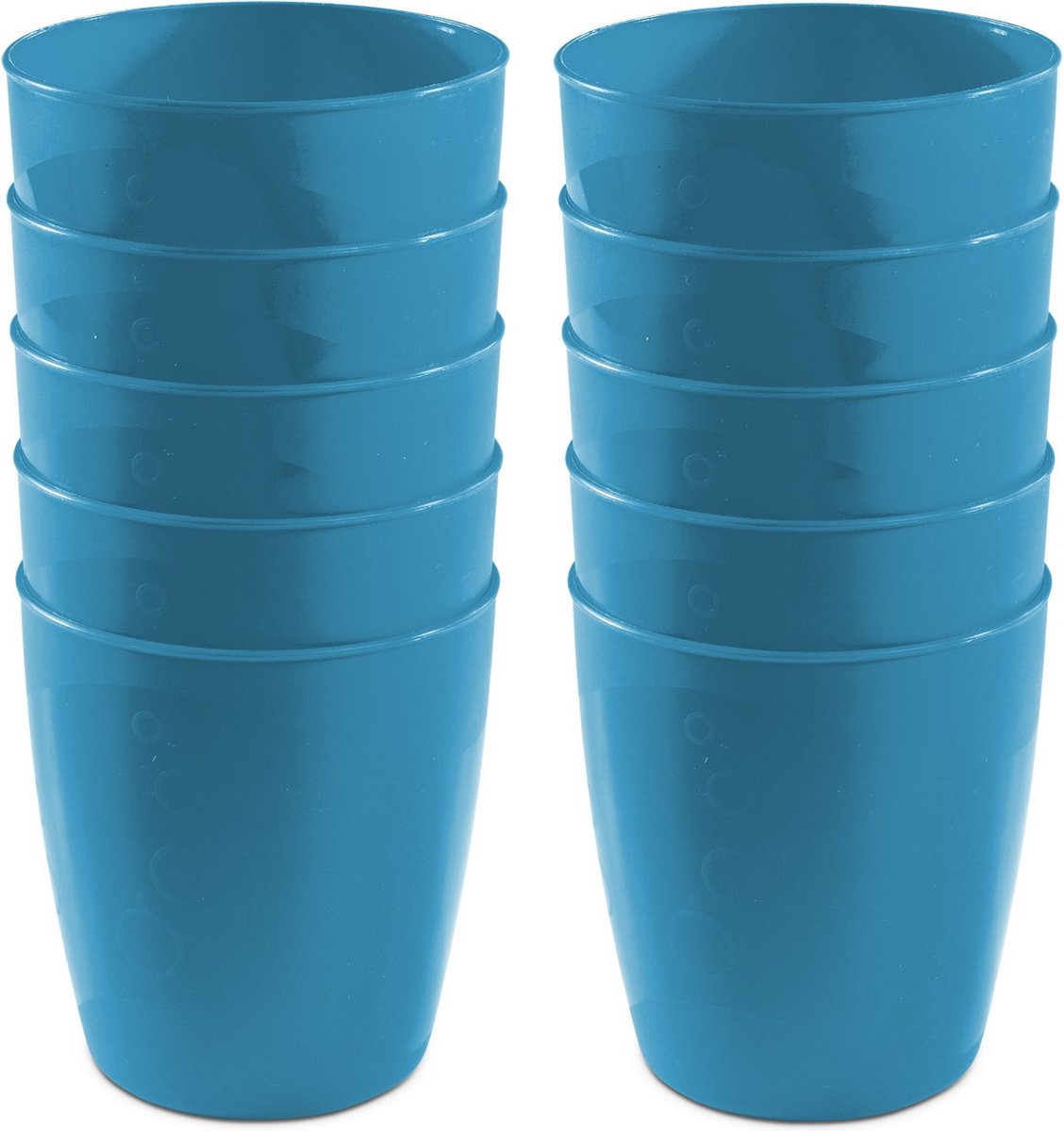 15x drinkbekers van kunststof 300 ml in het blauwï¿½- Limonade bekers - Campingservies/picknickservies