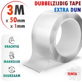 Tape double face Strong - Tape de Ruban de montage - Ruban TENTA® 2 x 3 mètres - Super Sterk - Transparent - Imperméable - Réutilisable