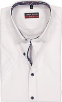 MARVELIS body fit overhemd - korte mouw - wit (contrast) - Strijkvriendelijk - Boordmaat: 43