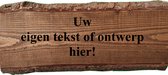 Houten Palisander naambord voordeur gepersonaliseerd met eigen tekst en of afbeelding - Boomschors douglas hout - 19x40cm
