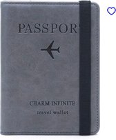 Paspoort Hoesje - Passport Cover - Met RFID Bescherming - Paspoorthouder - Grijs - RFID - WiseGoods - Paspoort