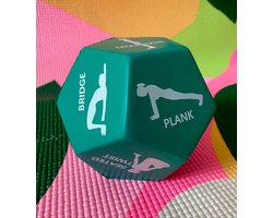 yoga dobbelsteen groot 12 x 12 cm fitness pilates mindfulness spel training  sport hit relax fit afvallen sporten trainen cadeau relatiegeschenk geschenk relatie sinterklaas kerst kerstcadeau sinterklaascadeau
