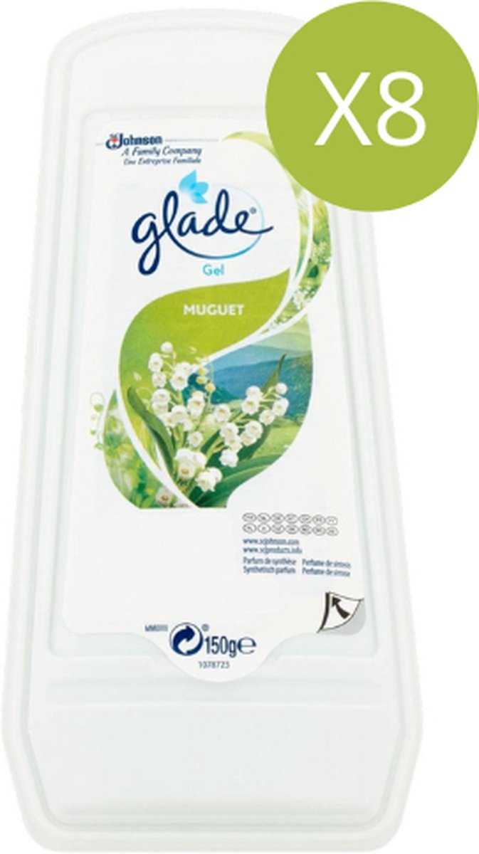 Glade Muguet Luchtverfrisser Gel - 8 x 150 g