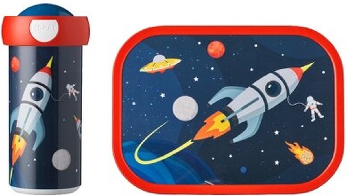 SPACE Lunchset Schoolbeker + Lunchbox - Mepal- ruimtevaart - nasa