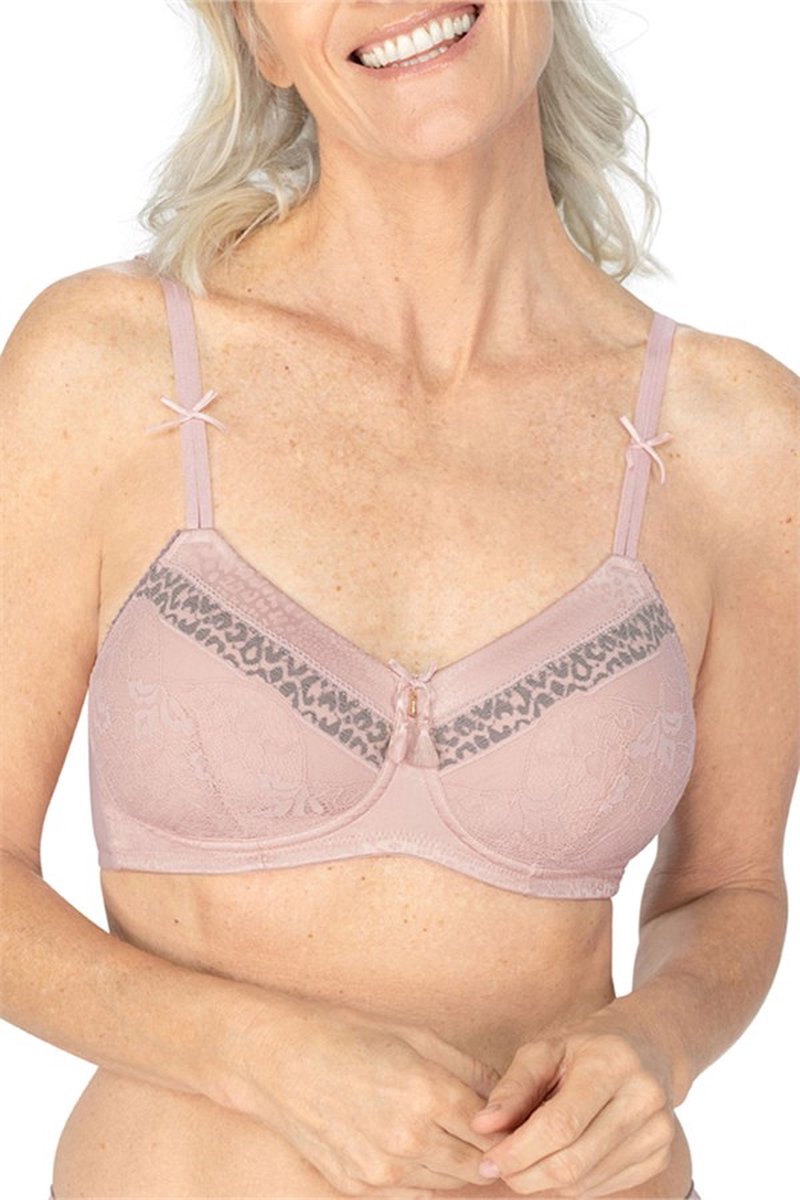 Amoena Cherish Voorgevormde BH Zonder Beugel Roze Roze/Lichtgrijs