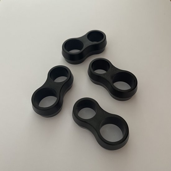 Sumio Products® Tampons de poignée de porte [4 pièces] Zwart - Tampons - Protecteurs muraux / Protection de poignée de porte - Butées de Arrêts de porte flexibles