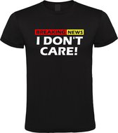 Klere-Zooi - Breaking News: I Don't Care - Heren T-Shirt - S