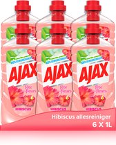 Ajax Allesreiniger Fête des Fleurs Hibiscus 6 x 1L - Voordeelverpakking