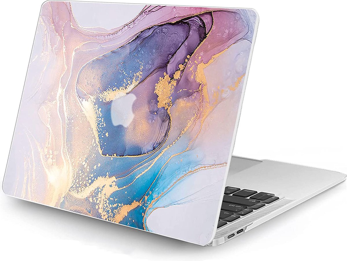YONO Luxe Case geschikt voor Apple MacBook Air 13.3 inch - 2018 / 2019 / 2020 Hardcase - Beschermhoes A1932 / A2179 / A2337 - Marmer Blend