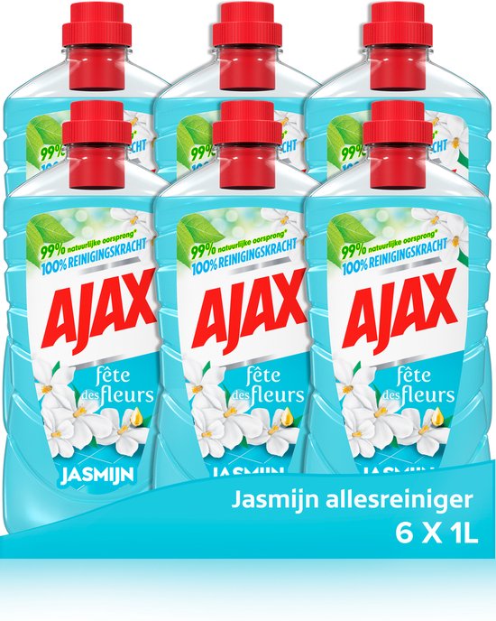 Ajax Allesreiniger Fête des Fleurs Jasmijn 6 x 1L - Voordeelverpakking