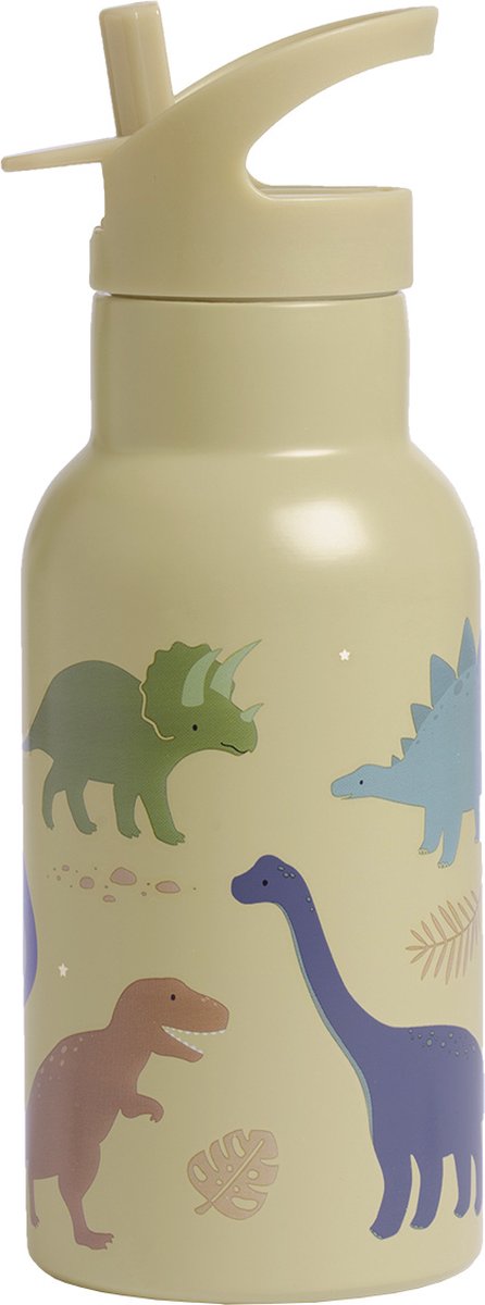 A Little Lovely Company - Dubbelwandige RVS drinkfles thermos -Dinosaurussen
