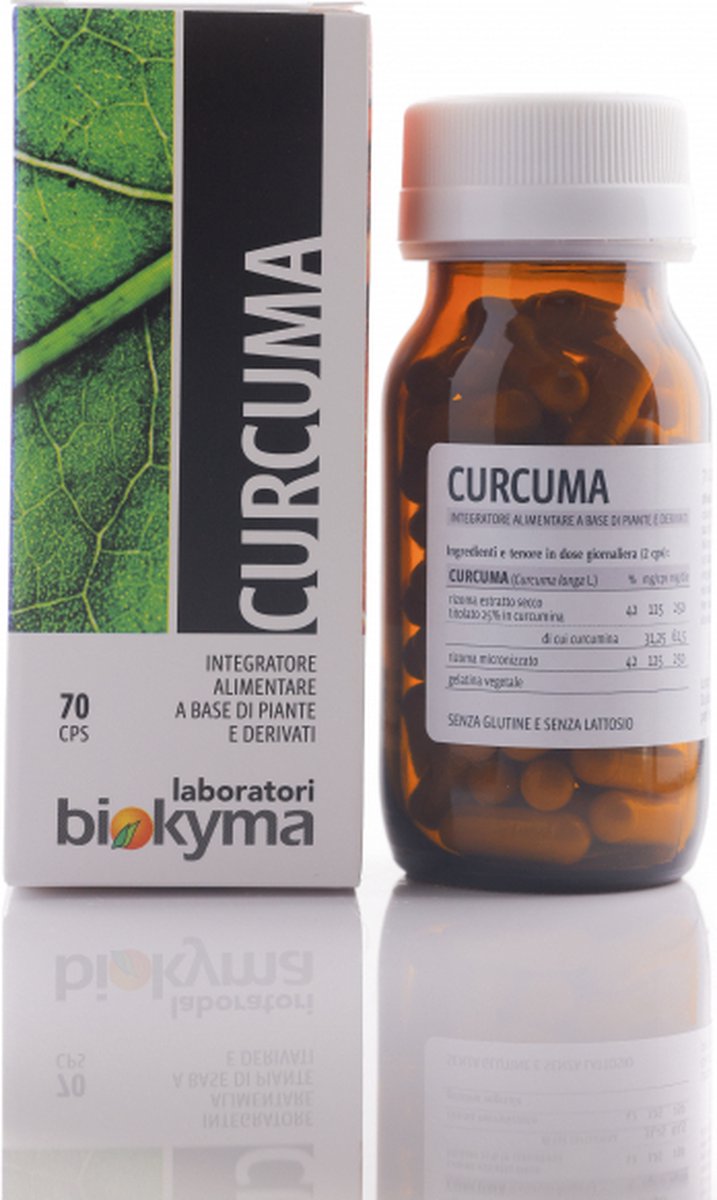 Goedkoopste Kurkuma Gedroogd extract - 70 capsules - Curcuma ontstekingsremmer, bestrijdt chronische aandoeningen en spierpijn - bevordert soepele gewrichten - Biokyma