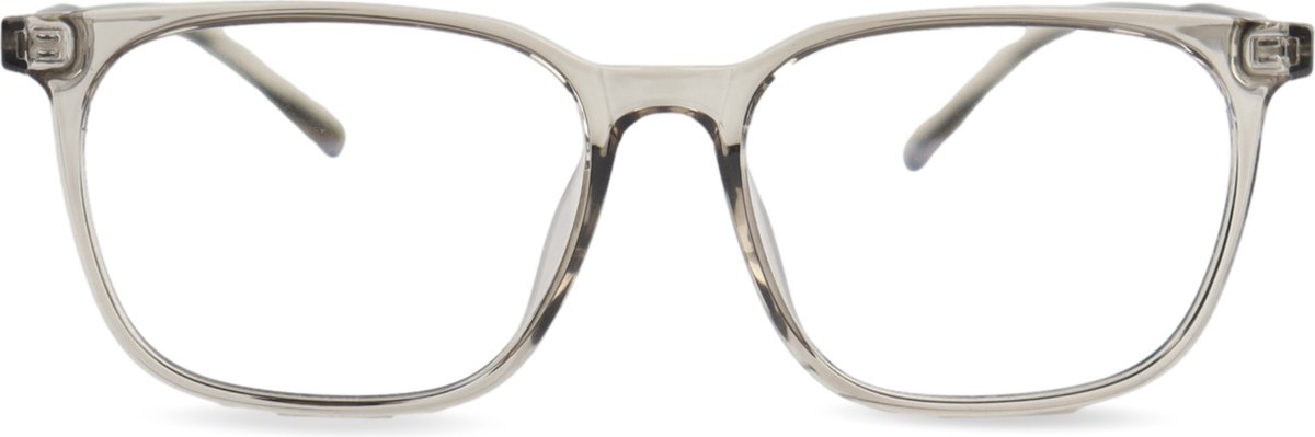 Montour Blauw Licht Bril Zonder Sterkte - SAM - Vierkant Model - Grijs - Computerbril - Blue Light Glasses