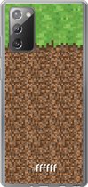Samsung Galaxy Note 20 Hoesje Transparant TPU Case - Minecraft - Grass #ffffff
