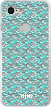 Google Pixel 3 Hoesje Transparant TPU Case - Minecraft - Diamonds! #ffffff