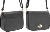 Nicole Brown dames tasje , ecoleder , 18 x 21 cm. , grijs