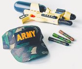 Militaire pakket | leger speelgoed | Schmink - pet - waterpistool | Jongens 7-10 jaar