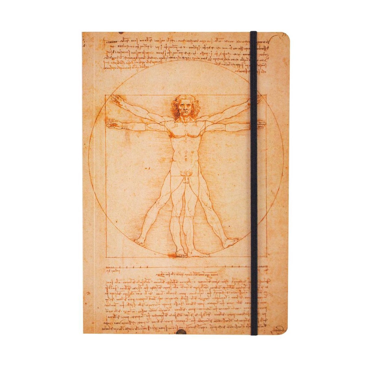 Softcover notitieboekje, A5, Leonardo Da Vinci, Mens van Vitruvius