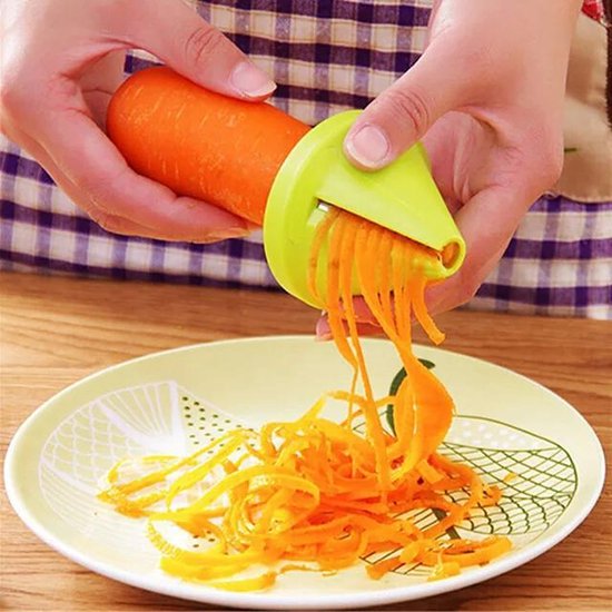 Coupe-légumes- coupe-concombre- râpe à carottes- coupe-spirale-déchiqueteuse-  vert | bol