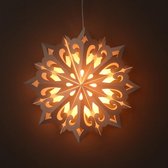 Kerstster Wit Papier met Verlichting - 50 cm - Decoratieve Hanglamp
