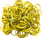 50 gram - elastiek - geel - Ø15 x 1,5mm - in zak - ca 250 stuks