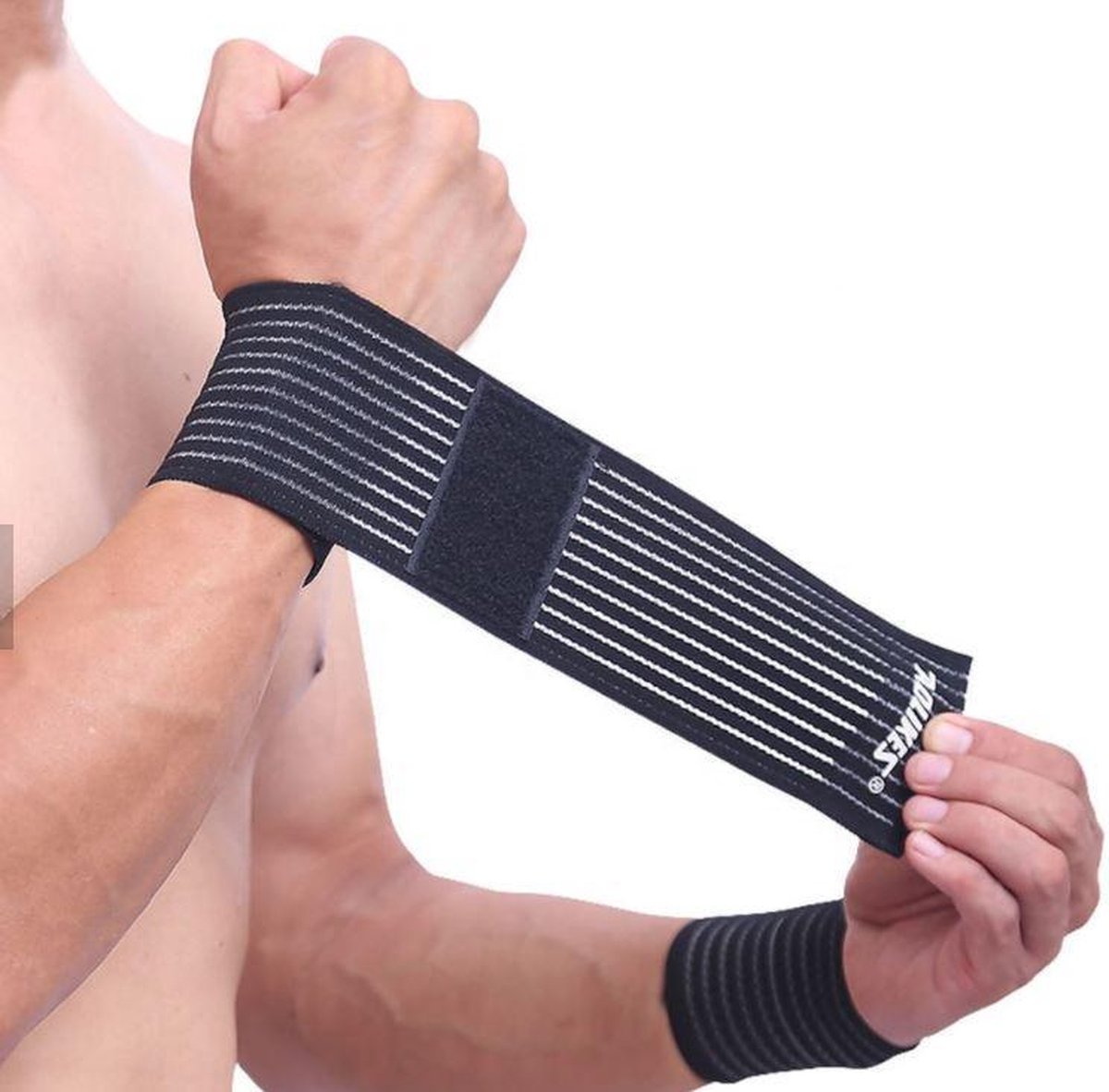 Goedkoopste Polsbandage (zwart) - Pols bescherming - Zwachtel - Polsband met klittenband - blessures