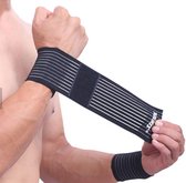 Polsbandage (zwart) - Pols bescherming - Zwachtel - Polsband met klittenband - blessures