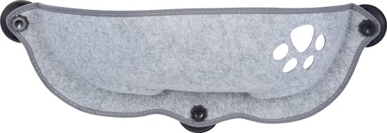 Tigerfield kattenmand voor aan het raam (kom-vorm) - Kattenhangmat - Kattenhangmand - Grijs - Max. 15 kg - Incl. wasbare hoes
