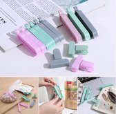 | Twinza® | Zaksluiter Clips - Sluiting voor zakken - Afdichting Clip - Vershoud knijpers - Keuken Accessoires - 3 kleuren - Set van 12 stuks -