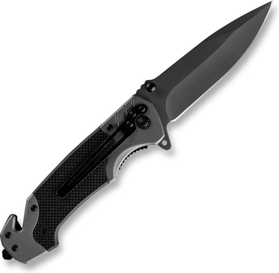 Survival zakmes outdoor – 1 hand open systeem en broekclip – 22.5 CM vouwmes – RVS