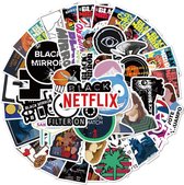 Black Mirror sticker mix - 50 stickers voor laptop, muur, deur, agenda etc. Bandersnatch/Netflix