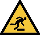 Pictogram bordje Waarschuwing: struikelgevaar | 200 * 176 mm - verpakt per 2 stuks