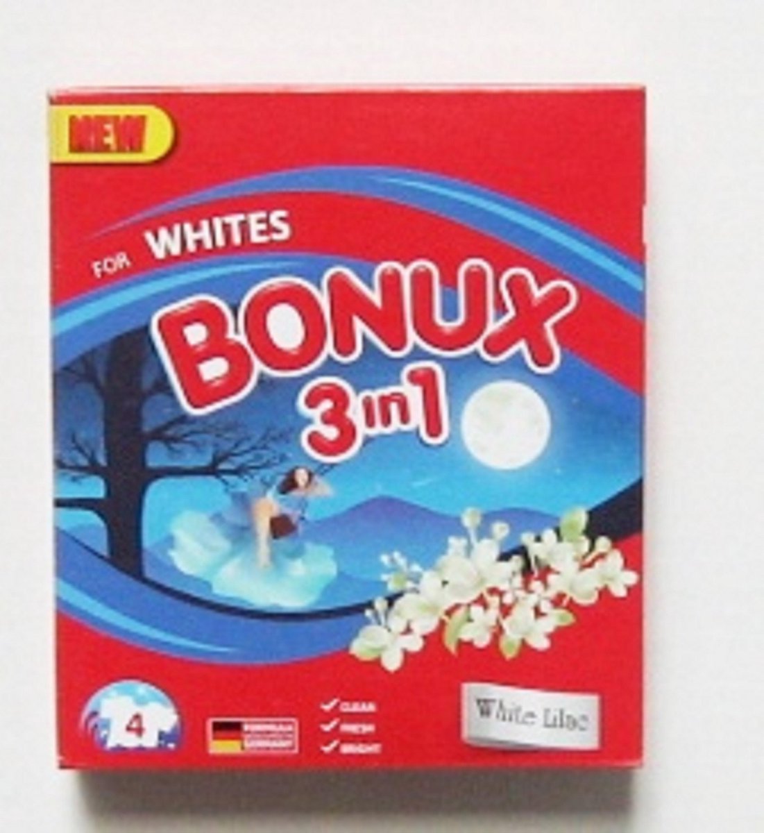 Bonux 3 in 1 Waspoeder - 6 x 400 gram - 24 wasbeurten - Witte Was - White Lilac