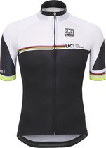 Santini UCI Design Short Sleeve Jersey ZWART - Maat 3XL