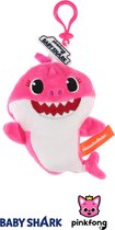 Baby Shark - Clip on - Pluche - Sleutelhanger - Accessoire tas - Opbergzakje - Portemonnee - Roze - 13 cm - Nickelodeon - clip on coin purse