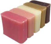 savon Soap bar set - handzeep savon de marseille Vanille, Honing, Karite, Rose, Passievrucht 5x30 gr. kerstcadeautjes