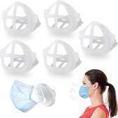 Support de masque buccal | 5 pièces | Support de masque buccal en plastique | Protection Rouge à lèvres | Support 3D | Espace de respiration