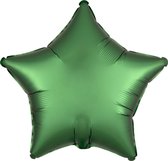 AMSCAN - Smaragdgroene satijn aluminium ster ballon - Decoratie > Ballonnen