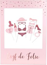 ARTIFETES - Vrijgezellenfeest photobooth set met frame - Decoratie > Photobooth en posters