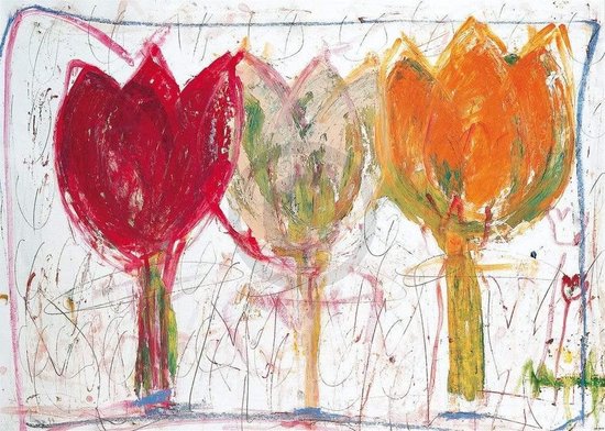 Kunstdruk Ursula Meyer-Petersen - 3 Tulips 70x50cm