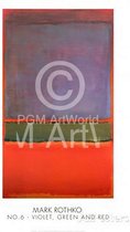 Kunstdruk Mark Rothko - No, 6, 1951 61x91cm