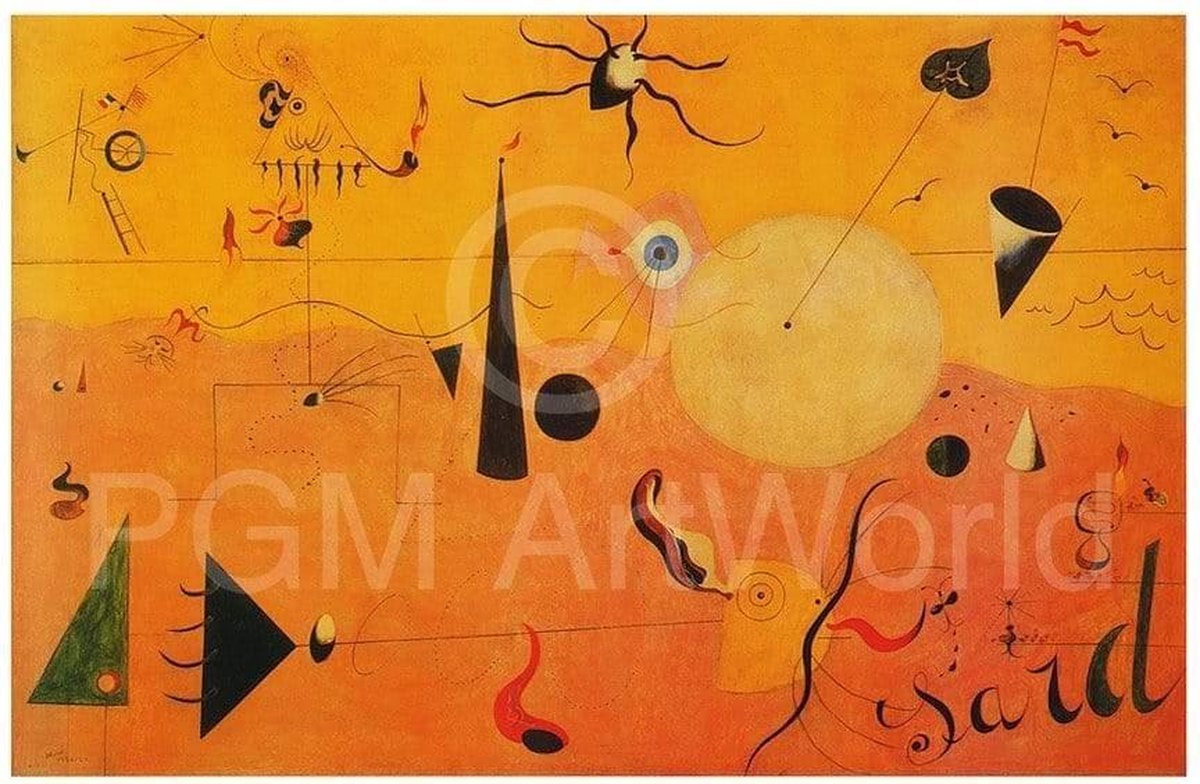 PGM Kunstdruk Joan Miro - Paysage Catalan 80x60cm Divers