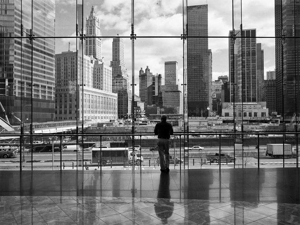 PGM Kunstdruk Henri Silberman - Looking at Ground Zero 80x60cm Divers