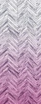 Fotobehang - Herringbone Pink 100x250cm - Vliesbehang