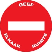 Verboden Toegang Sticker - Looprichting - Corona - 30CM - Vloersticker - Houd afstand - Organiseer jouw looproute