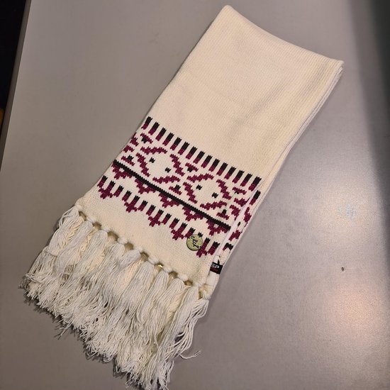 Esprit dames sjaal wit met leuke print en fleece tegenvoering | bol.com