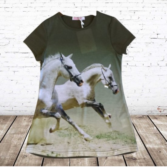 S&C T shirt met paard J13 - 98/104