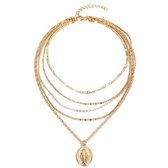 CHARO BOHO – Ivy Goud - Bohemian Ketting – Bohemian Sieraden – Bohemian – Ibiza Style – Ibiza Bohemian – Multlayer Ketting – Dubbele Ketting – Ibiza Ketting
