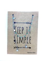 Ketting - Stainless Stail - Giftcard - Keep It Simple