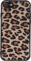 Wicked Narwal | Luipaard Leer Back Cover voor iPhone 8 / iPhone SE 2020 / iPhone 7/8